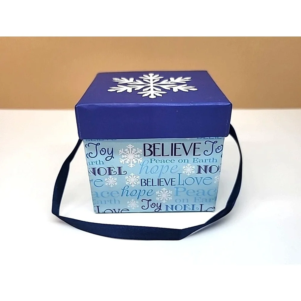 Lot Of 5 Decorative Christmas Gift Boxes-Stars-Snowflake-Pincone-Cheers